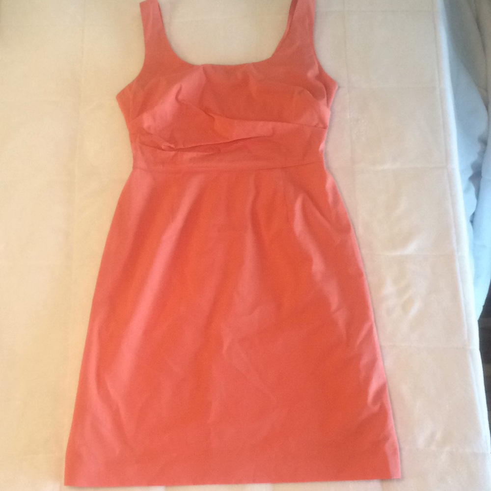 T Tahari peach rose sleeveless summer dress Sz 10